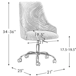 Kirkland's Home Brown And White Upholstered Cow Print Office Chair- Office Furniture
