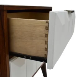 Kirkland's Home Brown And White Wood 2-Drawer Nightstand- Nightstands