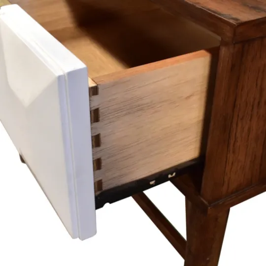 Kirkland's Home Brown And White Wood 2-Drawer Console Table- Console Tables