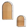 Kirkland's Home Brown Bamboo Arched Modern Wall Shelves, Set Of 2- Shelves