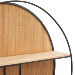 Kirkland's Home Brown Bamboo Modern Wall Shelf- Shelves