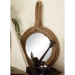 Kirkland's Home Brown Cora Jute Wall Mirrors, Set Of 3- Decorative Mirrors
