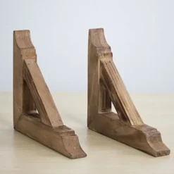 Kirkland's Home Brown Corbel Shelf Brackets, Set Of 2- Shelves
