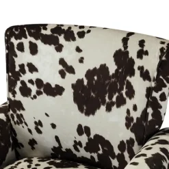 Kirkland's Home Brown Cow Print Upholstered Accent Chair- Accent Chairs