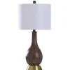 Kirkland's Home Brown Curved Wood Table Lamp- Table Lamps