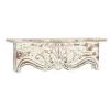Kirkland's Home Brown Distressed Carved Wood Wall Shelf- Shelves