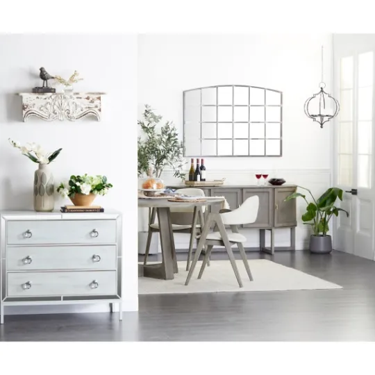 Kirkland's Home Brown Distressed Carved Wood Wall Shelf- Shelves