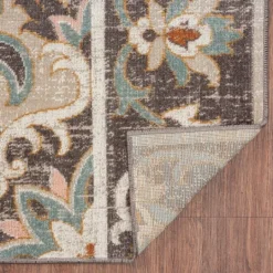 Kirkland's Home Brown Floral Medallion Outdoor Area Rug, 5X7- Outdoor Rugs