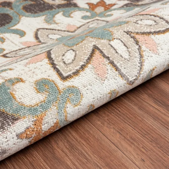 Kirkland's Home Brown Floral Medallion Outdoor Area Rug, 7X9- Outdoor Rugs