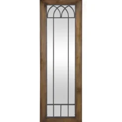 Kirkland's Home Brown Larissa Arched Window Leaning Mirror- Decorative Mirrors