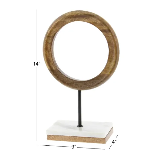Kirkland's Home Brown Mango Wood Abstract Sculpture- Statues & Figurines