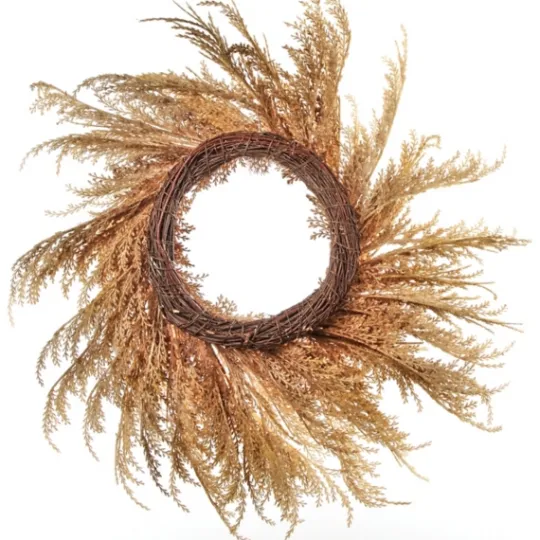 Kirkland's Home Brown Pampas Grass Harvest Wreath- Wreaths
