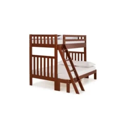 Kirkland's Home Brown Pine Wood Detachable Full And Twin Bunk Bed- Beds & Headboards