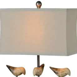 Kirkland's Home Brown Resin Birds Rec Gle Table Lamp- Table Lamps