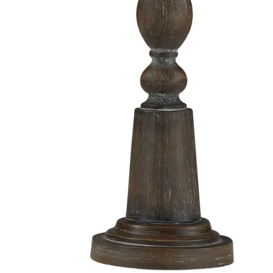 Kirkland's Home Brown Resin Traditional Candlestick Buffet Lamp- Buffet Lamps