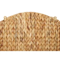 Kirkland's Home Brown Sea Grass Woven Round Wall Shelf- Shelves
