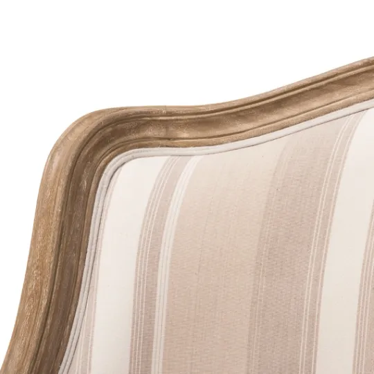 Kirkland's Home Brown Striped Upholstered Accent Chair- Accent Chairs