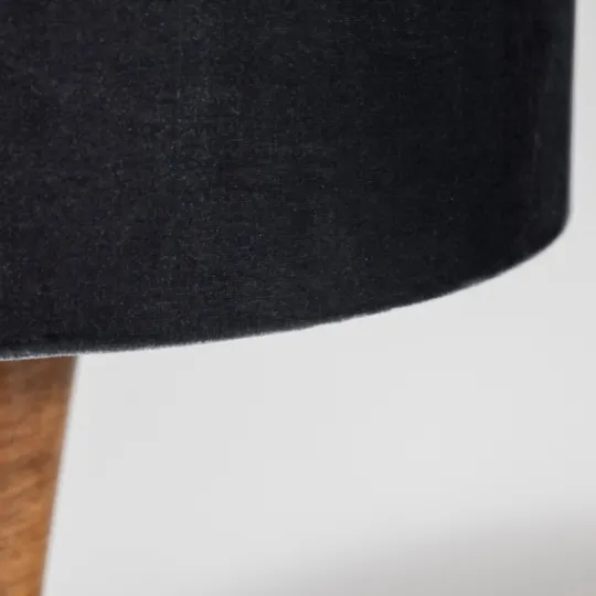 Kirkland's Home Brown Tapered Base Velvet Shade Table Lamp- Table Lamps