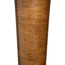 Kirkland's Home Brown Tapered Base Velvet Shade Floor Lamp- Floor Lamps