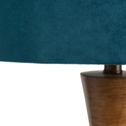 Kirkland's Home Brown Tapered Base Velvet Shade Table Lamp- Table Lamps