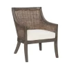 Kirkland's Home Brown Wicker Wood Curved Back Accent Chair- Accent Chairs