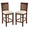 Kirkland's Home Brown Wilbur Cane Back Counter Stools, Set Of 2- Bar Stools & Counter Height Stools