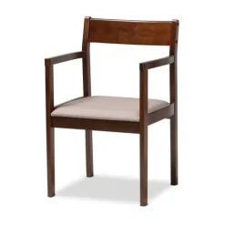 Kirkland's Home Brown Wood And Beige Upholstered 7-Pc. Dining Set- Dining Tables