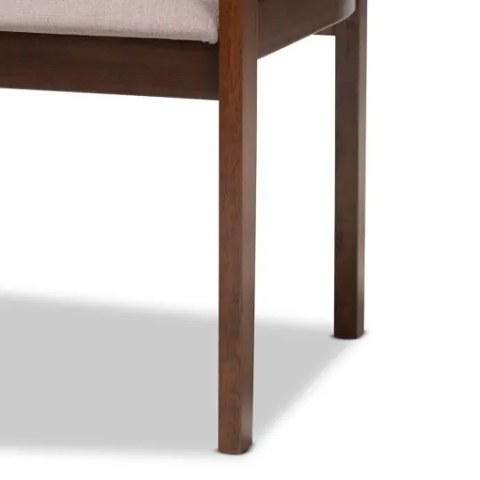 Kirkland's Home Brown Wood And Beige Upholstered 7-Pc. Dining Set- Dining Tables