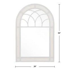 Kirkland's Home Brown Wood And Black Metal Arch Frame Mirror- Decorative Mirrors