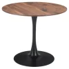 Kirkland's Home Brown Wood And Black Metal Bistro Dining Table- Dining Tables