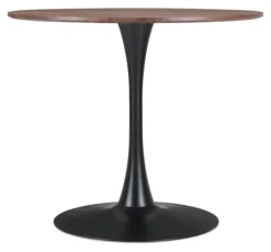 Kirkland's Home Brown Wood And Black Metal Bistro Dining Table- Dining Tables