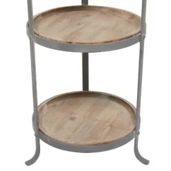 Kirkland's Home Brown Wood And Metal 3-Tier Side Table- Accent & End Tables