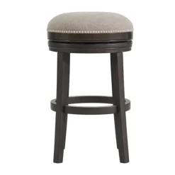 Kirkland's Home Brown Wood Backless Swivel Bar Stool- Bar Stools & Counter Height Stools
