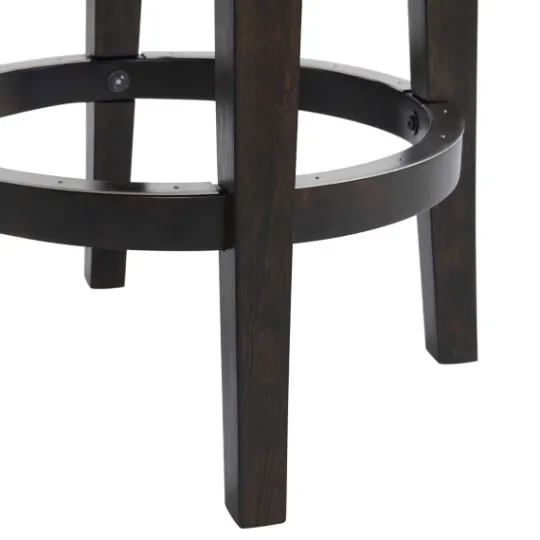 Kirkland's Home Brown Wood Backless Swivel 2-Pc. Counter Stool Set- Bar Stools & Counter Height Stools