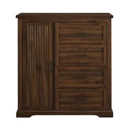 Kirkland's Home Brown Wood Cabinet And 4-Drawer Wardrobe- Dressers & Chests