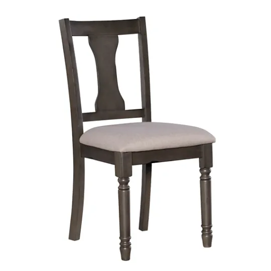 Kirkland's Home Brown Wood Upholstered Dining Chairs, Set Of 2- Dining Chairs