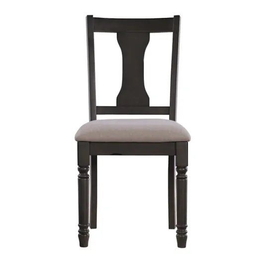 Kirkland's Home Brown Wood Upholstered Dining Chairs, Set Of 2- Dining Chairs