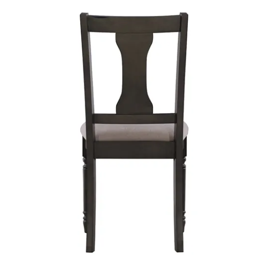 Kirkland's Home Brown Wood Upholstered Dining Chairs, Set Of 2- Dining Chairs