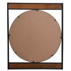 Kirkland's Home Brown Wooden Slats Round Frame Mirror- Framed Mirrors