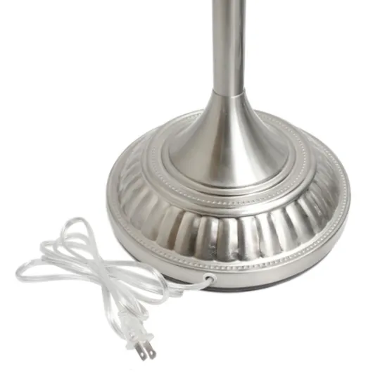 Kirkland's Home Brushed Nickel And Marbleized Glass Torchiere- Floor Lamps