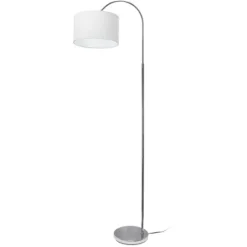 Kirkland's Home Brushed Nickel Arched Stem Floor Lamp- Floor Lamps
