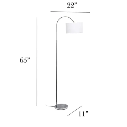 Kirkland's Home Brushed Nickel Arched Stem Floor Lamp- Floor Lamps