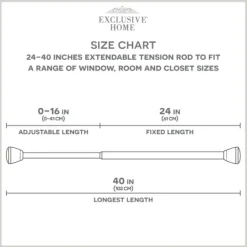 Kirkland's Home Brushed Nickel Iron Tension Rod, 40 In.- Curtain Rods & Hardware