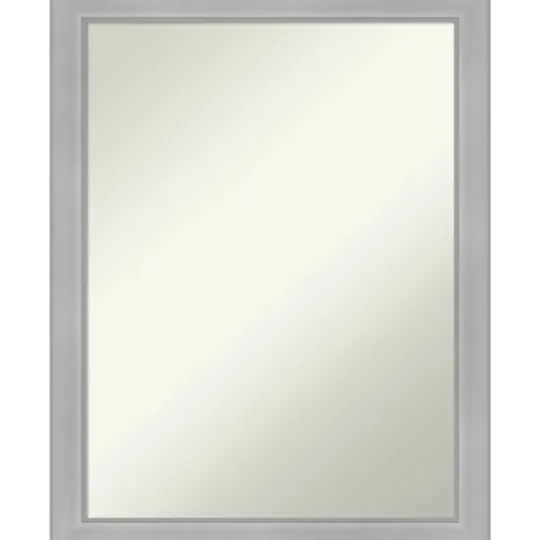 Kirkland's Home Brushed Nickel Modern Decorative Framed Mirror- Framed Mirrors