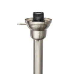 Kirkland's Home Brushed Nickel 3-Scallop Glass Floor Lamp- Floor Lamps