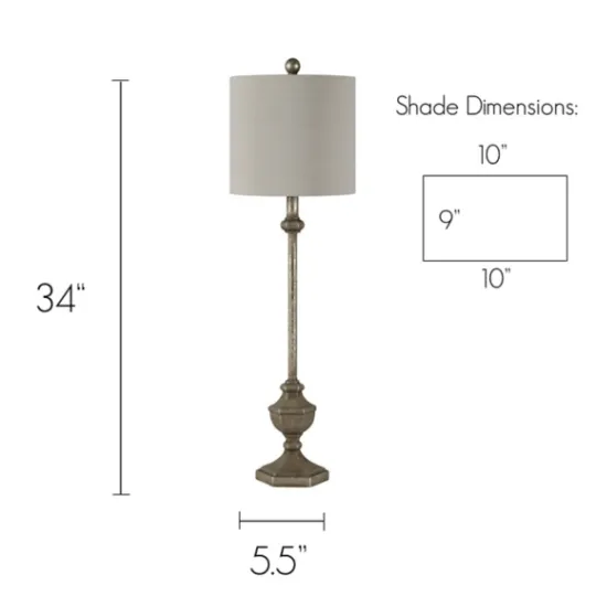 Kirkland's Home Brushed Pewter Buffet Lamps, Set Of 2- Buffet Lamps