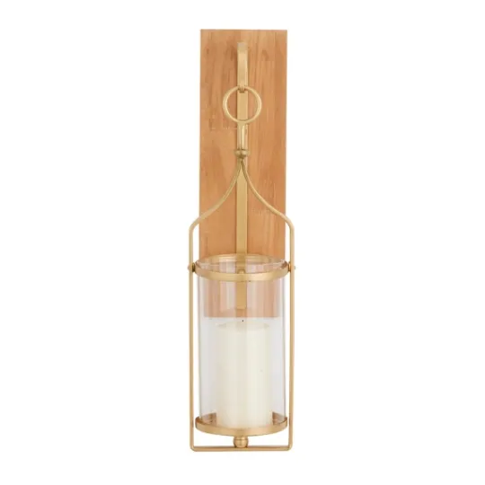 Kirkland's Home Brushed Poplar Wood Sconce- Sconces