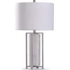 Kirkland's Home Brushed Steel And Gray Marble Table Lamp, 30 In.- Table Lamps