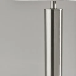 Kirkland's Home Brushed Steel Cylinder Table Lamp- Table Lamps