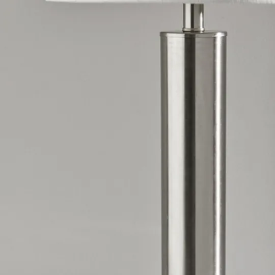 Kirkland's Home Brushed Steel Cylinder Table Lamp- Table Lamps